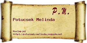 Potucsek Melinda névjegykártya