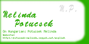 melinda potucsek business card